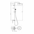 Душевая система Bossini Elios L10049 030 с термостатом, верхним и ручным душем со шлангом, хром, фото 3