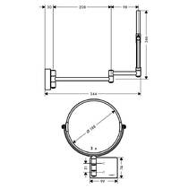 Косметическое зеркало Hansgrohe AddStoris 41791990 золото, фото №2