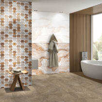 Плитка Ceramica Deseo Arabesque Beige Dark 30х90см, фото №1