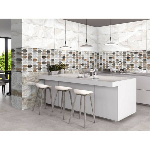 Плитка Ceramica Deseo Arabesque Grey Light 30х90 см, фото 7
