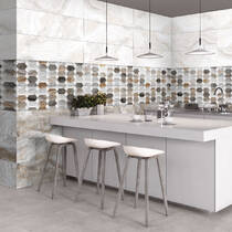 Плитка Ceramica Deseo Arabesque Grey Decor 30х90 см декор, фото №1