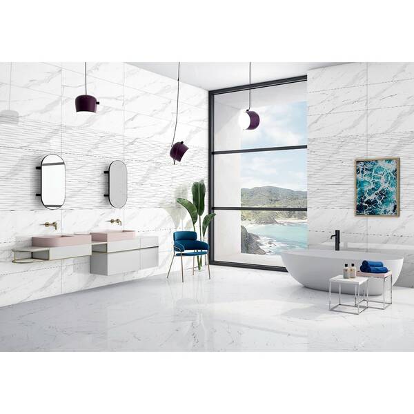 Плитка Ceramica Deseo Adua White 30х90 см, фото 7