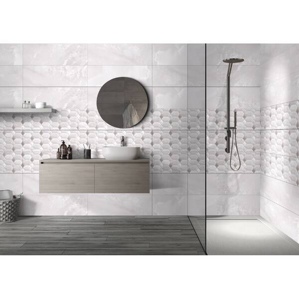 Плитка Ceramica Deseo Violeta Silver Decor 30х90см декор, фото 3