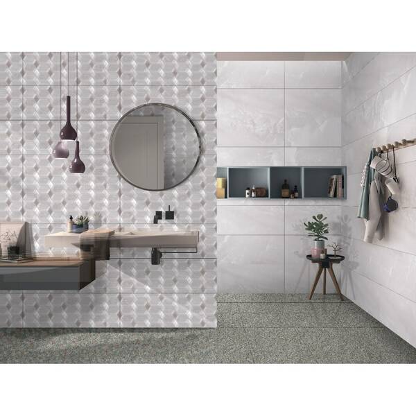 Плитка Ceramica Deseo Violeta Silver Decor 30х90см декор, фото 4