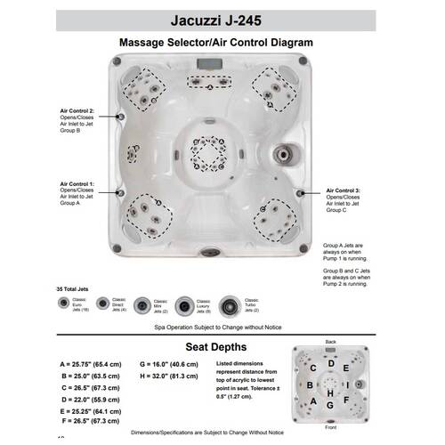 Минибассейн JACUZZI J-245 с теплоизоляцией и двумя крышами, 213x213xh91 Silver Wood/Platinum, фото 3