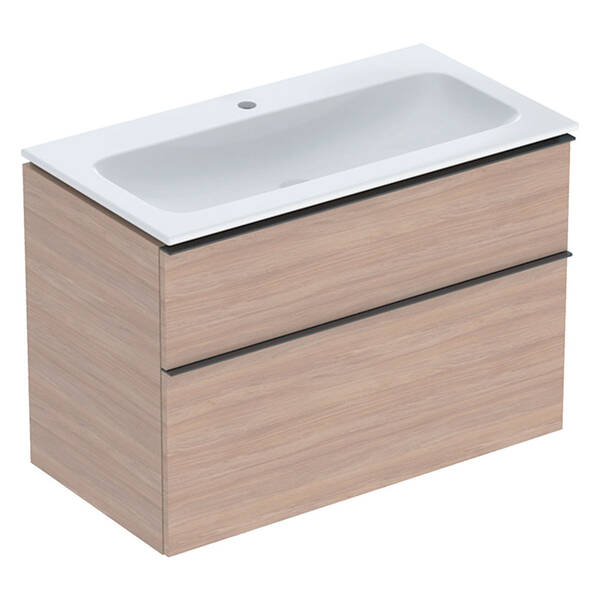 Тумба з раковиною Geberit iCon 502.337.JH.1 підвісна 90 см дуб, фото 1