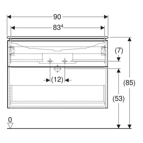 Тумба з раковиною Geberit iCon 502.337.JH.1 підвісна 90 см дуб, фото 4