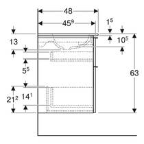 Тумба с раковиной Geberit iCon 502.337.JH.1 подвесная 90 см дуб, фото №5