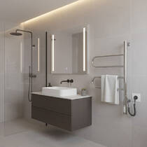 Рушникосушарка електрична Mario Трістар-I 600х445/55 TR 625х445 мм полірована нержавіюча сталь 50 Вт, фото №1