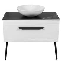 Тумба Аква Родос Siena 10511 підлогова білий мат зі стільницею 90 см та раковиною Zero 46 см, фото №7