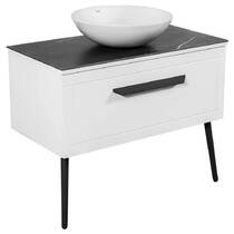 Тумба Аква Родос Siena 10511 підлогова білий мат зі стільницею 90 см та раковиною Zero 46 см, фото №1