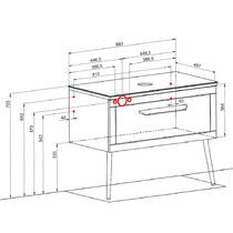 Тумба Аква Родос Siena 10511 підлогова білий мат зі стільницею 90 см та раковиною Zero 46 см, фото №3