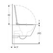 Унітаз підвісний Geberit Smyle Square 500.685.01.1 Rimfree, із сидінням Soft Close (Sandwich), фото 5