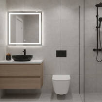 Унітаз підвісний Geberit Smyle Square 500.685.01.1 Rimfree, із сидінням Soft Close (Sandwich), фото №1