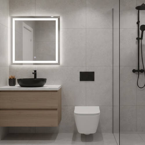 Унітаз підвісний Geberit Smyle Square 500.685.01.1 Rimfree, із сидінням Soft Close (Sandwich), фото 1