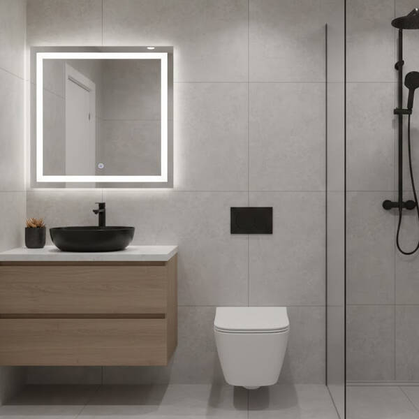 Унітаз підвісний Geberit Smyle Square 500.685.01.1 Rimfree, із сидінням Soft Close (Sandwich), фото 1