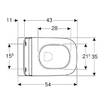 Унітаз підвісний Geberit Smyle Square 500.685.01.1 Rimfree, із сидінням Soft Close (Sandwich), фото 3