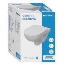 Унитаз подвесной Geberit Selnova Rimfree 501.751.00.1 с сидением Soft Close, фото №2