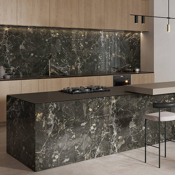 Керамограніт Opoczno Pl+ Black Gold Polished Rect 59,8х119,8 см, фото 3