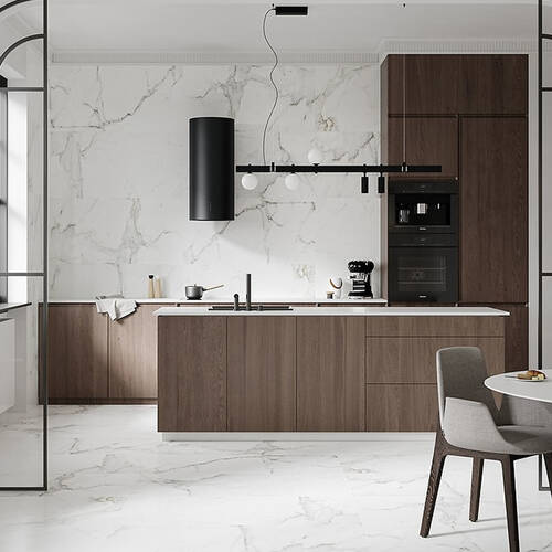 Керамогранит Opoczno Pl+ Calacatta Monet White Satin Rect 59,8х119,8 см, фото 5