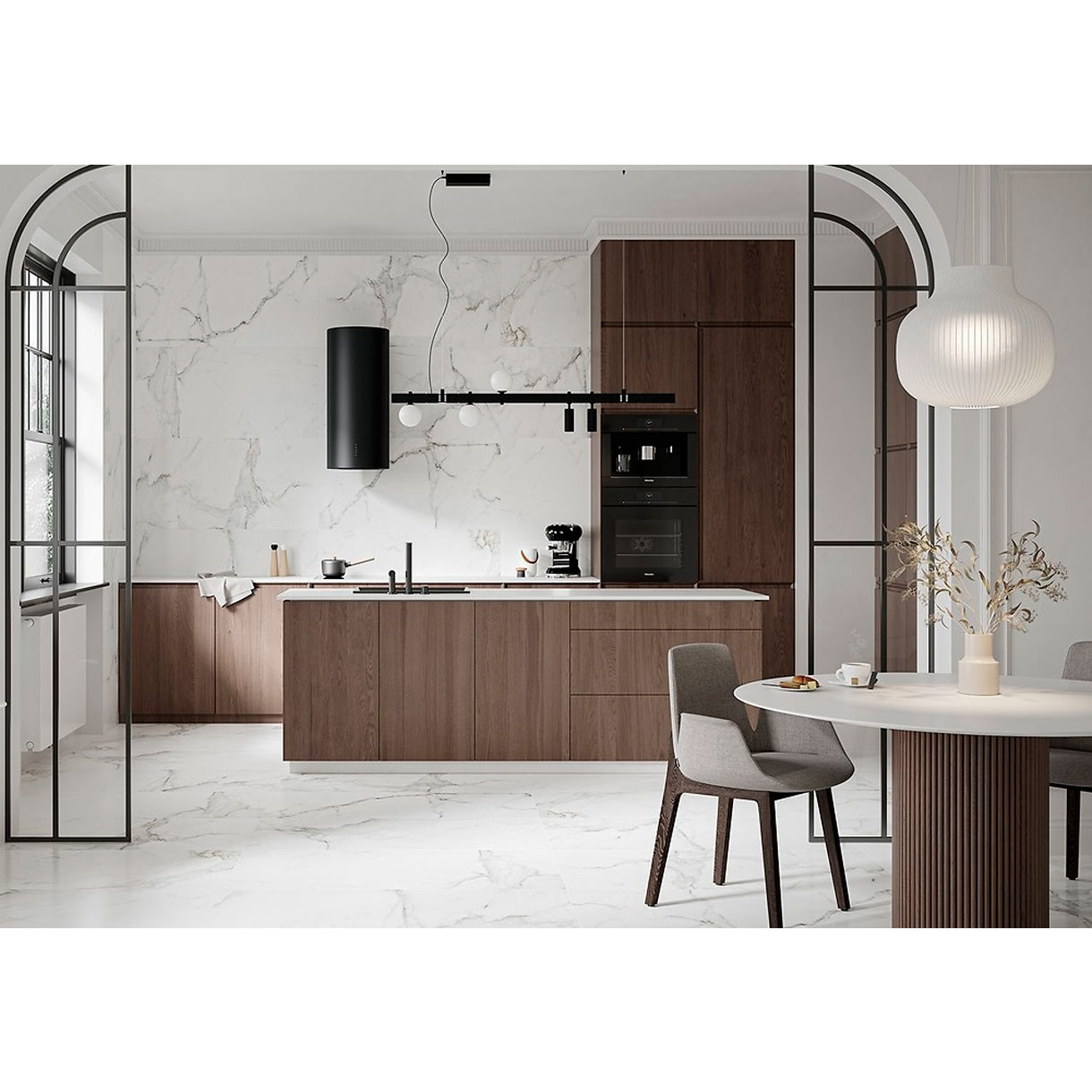 CALACATTA MONET WHITE SATIN RECT (1 сорт)
