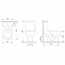 Унитаз-компакт Аm.Рm Luna DX46C8600SC без ободка с сиденьем микролифт, фото №5