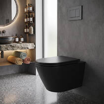Унітаз підвісний RAK Ceramics FEELING RSTSC3901504 + RST23504A безобідковий із сидінням Soft Close, фото №6