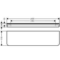 Полка металлическая Axor Universal Circular 42844140 40 см бронза матовый, фото №2