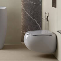 Унітаз підвісний RAK Ceramics Cloud CLOWC1446AWHA безобідковий з кришкою CLOSC3901WH Soft Close, фото 1