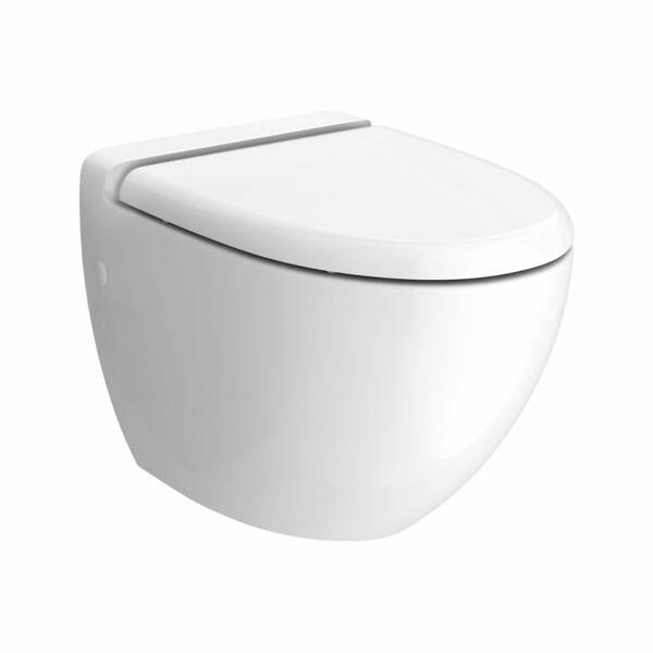 Унітаз підвісний Rak Ceramics Reserva YFG067C + RS13AWHA безобідковий з кришкою Soft Close, фото 1