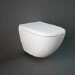 Унітаз підвісний Rak Ceramics Reserva YFG067C + RS13AWHA безобідковий з кришкою Soft Close, фото 2