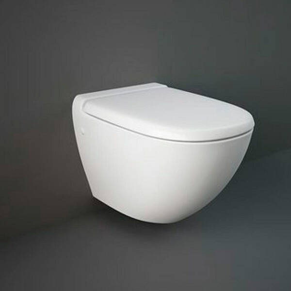 Унітаз підвісний Rak Ceramics Reserva YFG067C + RS13AWHA безобідковий з кришкою Soft Close, фото 2