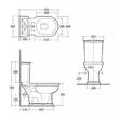 Унітаз-компакт RAK Ceramics Washington YFG173A, WT10AWHA, WT11AWHA з бачком і кришкою Soft Close, фото 3