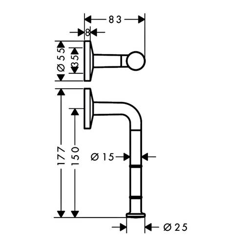 Держатель для туалетной бумаги Axor Universal Circular 42856000 без крышки, хром, фото 2