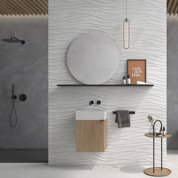 Плитка Geotiles RLV Elbert Blanco 30x90 см декор