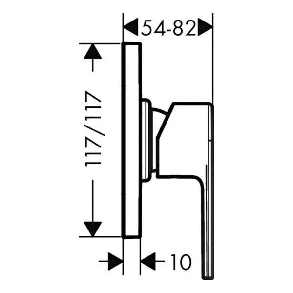 Змішувач прихованого монтажу для душу Hansgrohe Vernis Shape 71658670 чорний матовий, фото 2