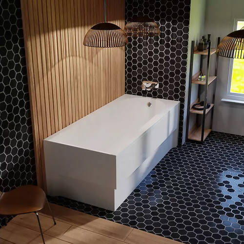 Ванна акрилова Vayer Boomerang 150x70 см посилений борт, з ніжками WBW001, фото 5