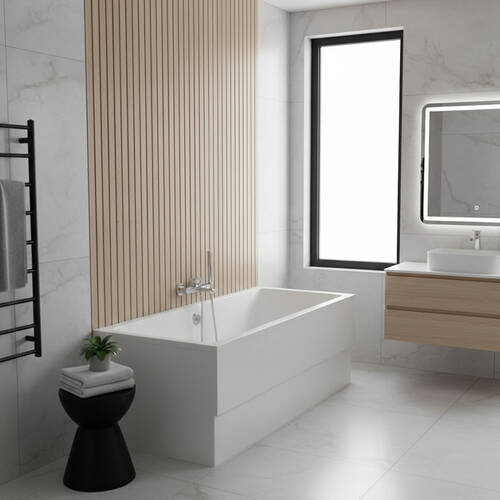 Ванна акриловая Vayer Boomerang 170x75 см усиленный борт с ножками WBW001, фото 1