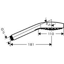 Ручной душ Hansgrohe Croma E 1jet 26814140 бронза матовый, фото №2