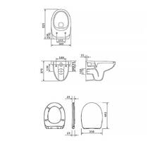 Унитаз подвесной Cersanit Cersania СЭТ 469 с сидением Soft close, фото №3
