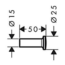 Гачок Axor Universal Circular 42811800 одинарний, сталь, фото №2
