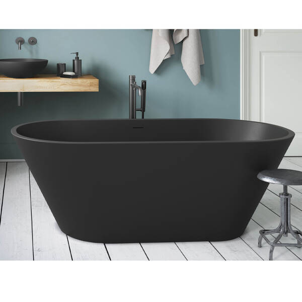 Ванна зі штучного каменю PAA Deco Nudo VADENUS/01 166x72,5 см , графіт, фото 5