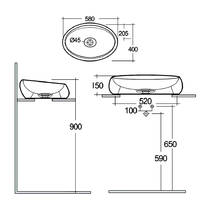 Раковина RAK Ceramics Cloud CLOCT6000504A 58 см, фото №2