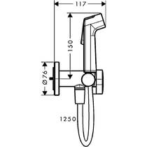Гигиенический душ Hansgrohe Bidette S 1jet 29232340 черный хром, фото №2