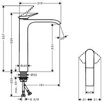 Смеситель для раковины Hansgrohe Vivenis 75042700 белый матовый, фото №2