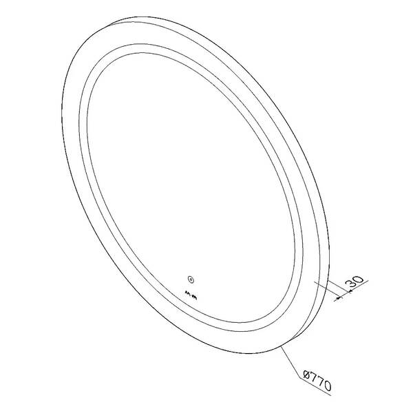 Зеркало AM.PM X-Joy M85AMOX0801WG38, 80 см с контурной LED-подсветкой и ИК- сенсором, фото 2