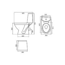 Унітаз-компакт Kolo Runa L89208 із сидінням з дюропласту Soft close, фото №3