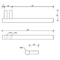 Тримач для рушників Decor Walther Bar HTH 0856582 золото матовий, фото №2