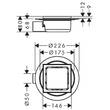 Верхня частина зливного трапа Hansgrohe RainDrain Spot 94411000, фото 4