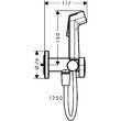 Гігієнічний душ Hansgrohe Bidette S 29232140 бронза матовий, фото 2